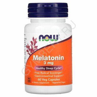 NOW Melatonin 3 mg 60 vcaps шт, арт 1807003