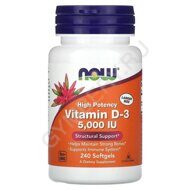 NOW Vitamin D3 5000IU 240 капс шт., арт. 1807021