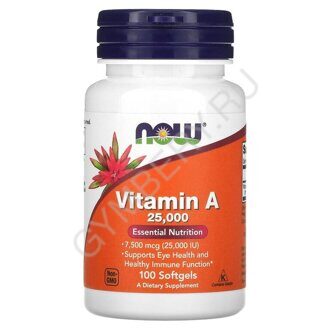 NOW Vitamin A 25000IU 100 softgels шт., арт. 1807026